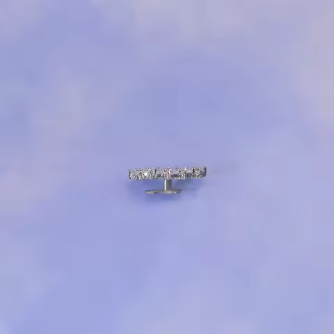 JHJT 14G Crown Shaped Micro Dermal Anchor Piercing Top G23 Titanium Base Skin Diver Surface Implant 