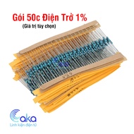 Resistor 1/4W 1% 10R ~ 4.7M many specialized values (50 pieces)