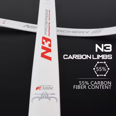 N3 70 INCH NIKA ARCHERY Recurve Bow Limbs Progress Series with 55% carbon fiber content Limb Draw We