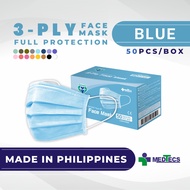 @ face mask @ ✤[Medtecs] Medical/Surgical Face Mask(Blue) 50 pcs 3-ply N88 ASTM L1| Approved by FDA✥