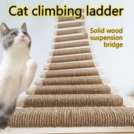 Solid Wood Cat Rope Ladder Cat Climbing Frame Homemade diy Accessories Cat Litter Cat Scratch Board 