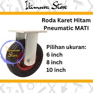 Black Pneumatic Rubber Wheel 6" 8" 10" / 6inch 8inch 10inch