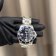 (經典美錶）Longines浪琴 HydroConquest深海征服者 潛水機械錶 藍x銀/44mm