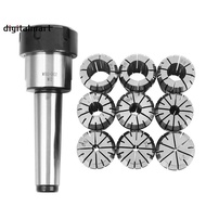 10Pcs ER32 Spring Collets Set 2/4/6/8/10/12/16/18/20mm + MT3  ER32 Collet Chuck Morse Taper Holder