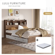 **Bundle DEAL** LUNA Storage Bed Frame with Headboard + LUANNA Comfort Mattress Single to Queen Size