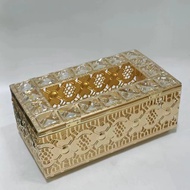 Kotak Tisu | tempat tissue gold | Tempat Tisu Kaca Elegant | Kotak Tissue Kristal | Tempat tisu emas