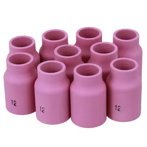 10/5Pcs 53N87 12# Alumina Shield Cup TIG Welding Torch Nozzle Fits For WP 17 18 26