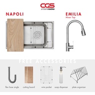 PROMO- PROMO PAKET : CGS KITCHEN SINK NAPOLI + KRAN SINK CGS EMILIA -czel shop