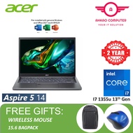 Acer Aspire 5 A514-56M-70EB 14'' WUXGA Laptop Steel Grey ( I7-1355U, 16GB, 512GB SSD, Intel, W11, HS