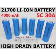 Original NEW Lisnen 21700 20700 3.7V 4.2V 4000mAh 30A Rechargeable Li-ion Lithium Top High drain Pow