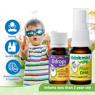 Ddrops Kids Liquid Vitamin D3 and Algae Oil DHA Combo for Brain and Eye Development