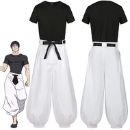 Jujutsu JJK Manga Anime Fushiguro Toji Satoru Gojo Cosplay Costume T-shirt Pants Halloween Christmas
