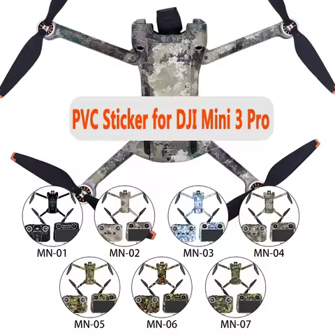 PVC Stickers for DJI Mini 3 Pro Skin for DJI RC/DJI RC-N1 Remote Control Sticker Scratch Resistant W