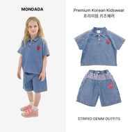 Mondada Striped Denim Summer Outfit Set