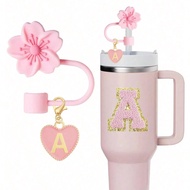 3pcs/Set Accessories Designed For 30/40oz Cups: 1pc Silicone Hibiscus Flower Straw Topper (Fit 1cm S