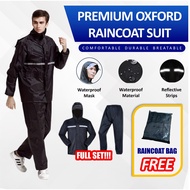 Motorcycle Waterproof Rain Coat Suit High Quality Oxford Material Double Placket Rain Coat Jacket + 