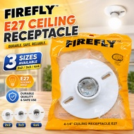3SIZES RECEPTACLE firefly E27 Ceiling Receptacle White firefly receptacle 2x2/3x3/4x4