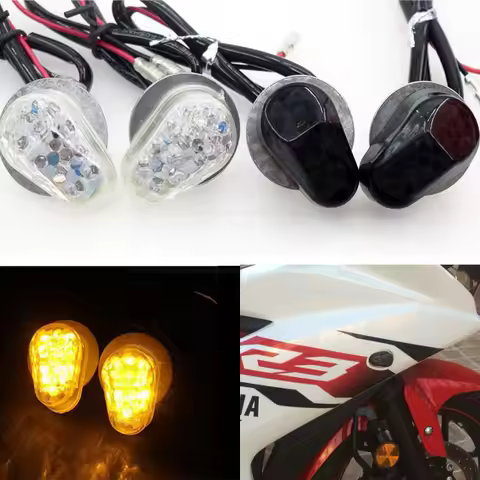 Motorcycle LED Bulb Turn Signals Indicator flashing lights blinkers For Yamaha YZF R1 R6 R6S R3 R6S 