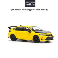 POP RACE 1/64 Honda Civic FL5 Type-R Yellow  PR64-62