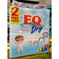 EQ Dry Tape Diaper Large 72+2pcs
