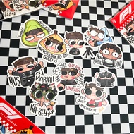 F1 Mini Collection Formula 1 Sticker Button Pin | F1 COLLECTION BY KITSUUKART