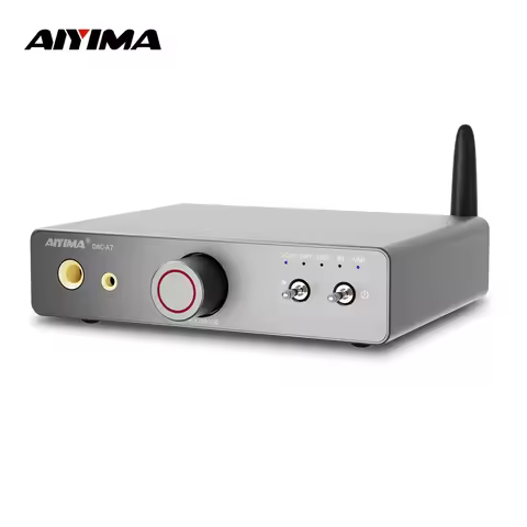 AIYIMA DAC-A7 Mini Stereo Audio USB Decoder Headphone Amplifier Bluetooth 5.4 ES9038Q2M for Home/Des