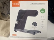 VIDVIE 3合1 無線充電座 15W