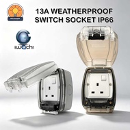 IWACHI 13A Weatherproof Switch Socket IP66 - Outdoor Waterproof Wall Socket