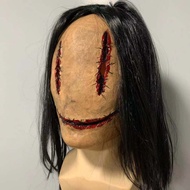 Topeng seram Halloween, wajah menyeramkan dan lucu untuk Halloween, prop kostum rumah berhantu, tope