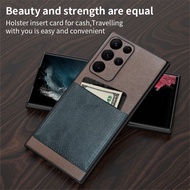 Leather Ultra-thin Cover For Samsung Galaxy S23 S22 Ultra Case Ultra Camera Protection Shockproof Phone Case
