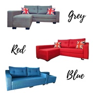 3 Seater L Shape Sofa / 3 Seater + Stool / 3 Seater Sofa / 3 Seater Fabric Sofa / Modern L Sofa