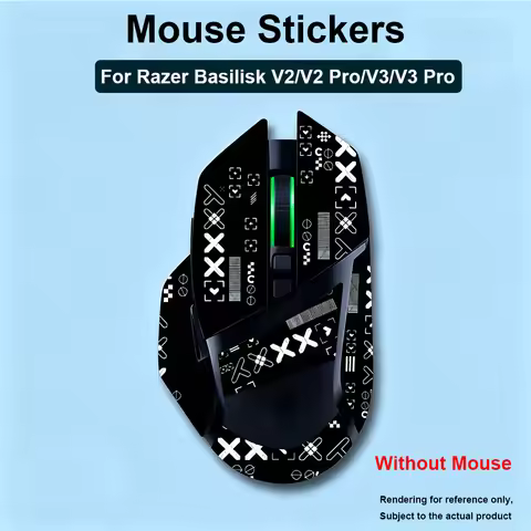 Full Cover Mouse Grip Tape Mouse Skin Side Stickers For Razer Basilisk V2/V2 Pro/V3/V3 Pro Mouse Swe