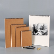 30 Sheets Professional Sketchbook with Thick Paper 160GSM Spiral Bound Cowhide Cover 8K/16K/A4/A5 Si
