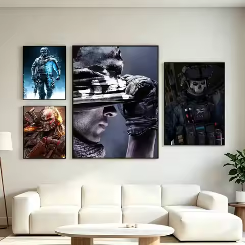 Popular game Call of Duty Poster High Quality Dorm Living Room Aesthetic Wall Decoration Painting St