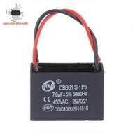 Good quality 7uF 450V SENJU CBB61 wire fan capacitor
