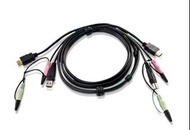 Aten 1.8公尺 USB HDMI 切換器連接線附音訊功能  2L-7D02UH