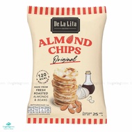 De La Lita Almond Chips ขนมอบกรอบ อัลมอนด์ชิปส์ ขนมอัลมอนด์และข้าวอัดแผ่น Gluten Free เดอลาลิต้า DeL