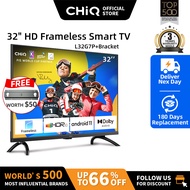 CHiQ L32G7P/L32M8T Android 11 TV | 32 inch | Google Assistant | Google Play Store | Inbuilt Chromecast | Netflix &amp; Youtube | Dolby Audio | Digital TV | Wifi | Smart TV | Google Assistant | Voice Control |  HDR 10 | Frameless | 3 Years Warranty