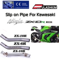 Motorcycle Exhaust Escape Muffler Round Middle Link Slip on Pipe For Kawasaki ZX10R ZX-10R 2015 2016 2017