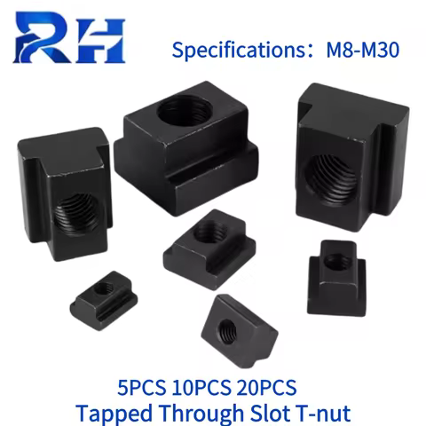 M6 M8 M10 M12 M14/16/18/20 Tapped Through Slot T-nut high quality DIN508 Black Oxide Finished Carbon