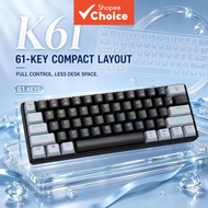 APAYADO K61 gaming keyboard, 101-key keypad, 290 x 101 x 38 mm, 400 g, portable mini wired mechanica