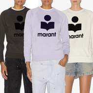 X9VB Isabel Marant 25 Early Autumn New Style Classic logo Flocking Raglan Sleeve Cotton Round Neck L