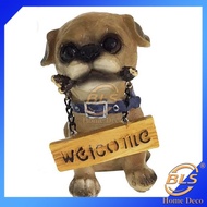 POLYRESIN DOG DECORATION H 9 CM HOME GARDEN DECORATION BLS811