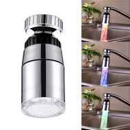 SDF-B9  ABS材質  RGB LED水龍頭 1個燈珠 溫控三色 尺寸：58x28mm 接口：22mm（顏色：銀色）