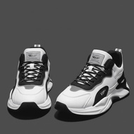 Ritsuki Black and White Men's Casual Sporty Running Sneakers