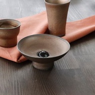 富士山 浮繪酒杯　銅器　平盃