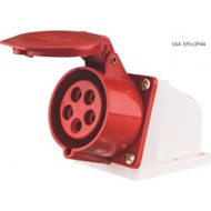 16A 5Pin Wall Socket