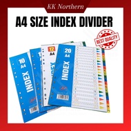 Colourful PP Plastic Index Divider Suitable For Ring File / Months / Alphabet / Numbering File Filin