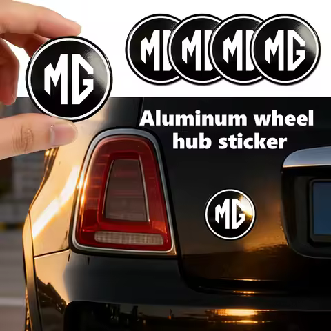 4pcs 56mm Aluminum Car Wheel Hub Center Cap Stickers For MG ZS GS 3 5 6 7 Gundam 350 Parts TF hector