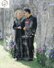 COUPLE GAMIS BATIK PREMIUM ALUSAN SOLO GUNUNGAN IRENG / SARIMBIT GAMIS BATIK TERBAIK TERBARU TERMURA